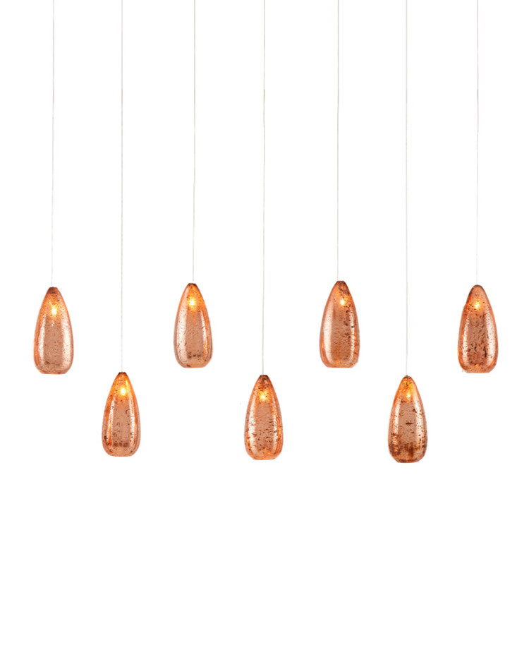Currey and Company - 9000-1065 - Seven Light Pendant - Rame Collection - Copper