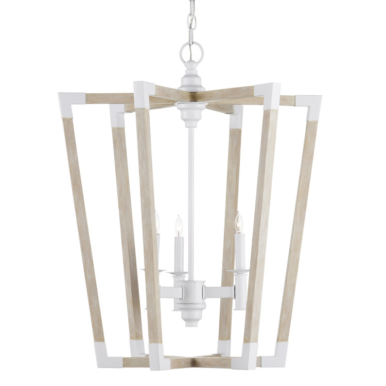 Currey and Company - 9000-1112 - Three Light Lantern - Bastian Collection - Sugar White/Sandstone Currey and Company - 9000-1112 - Three Light Lantern - Bastian Collection - Sugar White/Sandstone