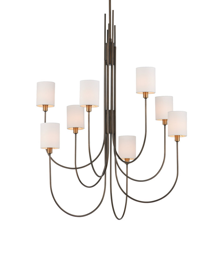 Currey and Company - 9000-1168 - Eight Light Chandelier - Archetype Chandelier - Statuary Bronze/Antique Brass