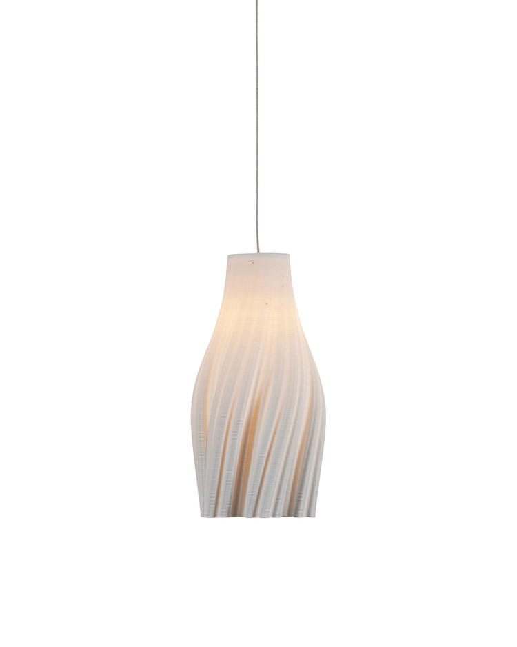 Currey and Company - 9000-1270 - One Light Pendant - Posh Collection - White / Silver