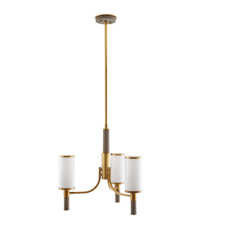 Arteriors - 89497 - Three Light Chandelier - Paulino - Opal