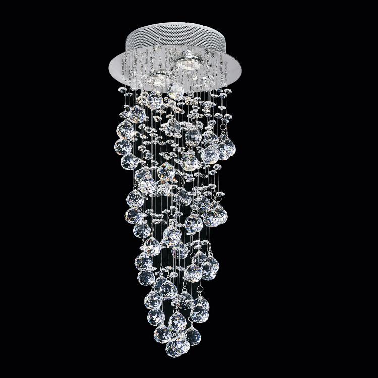 CWI Lighting - 6606C10C - Two Light Flush Mount - Double Spiral - Chrome