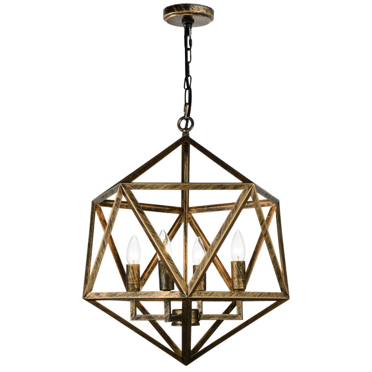 CWI Lighting - 9641P20-4-128 - Four Light Pendant - Amazon - Antique Forged Copper