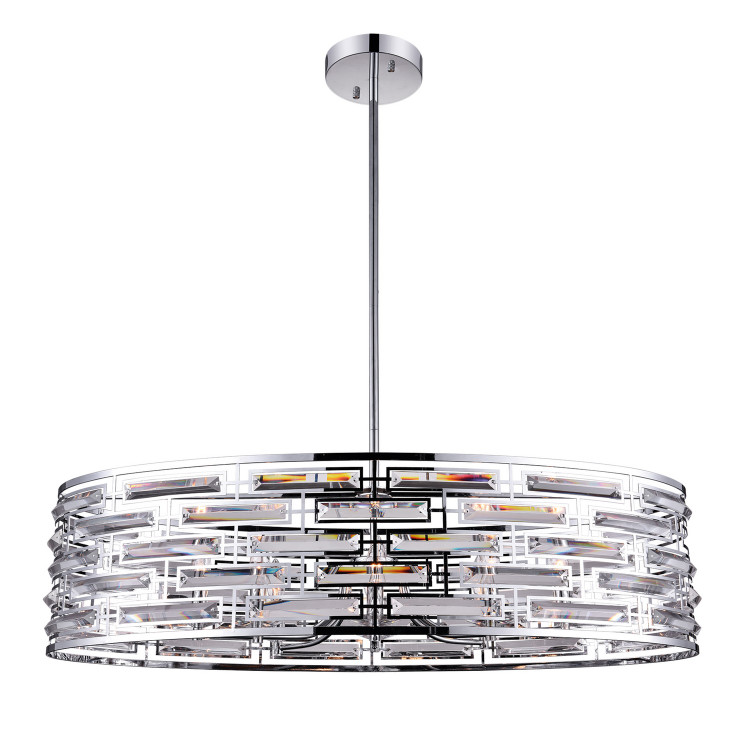 CWI Lighting - 9975P39-8-601 - Eight Light Island Chandelier - Petia - Chrome