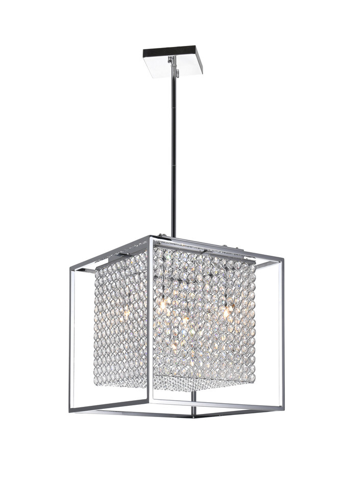 CWI Lighting - QS8381P14C-S - Five Light Chandelier - Cube - Chrome