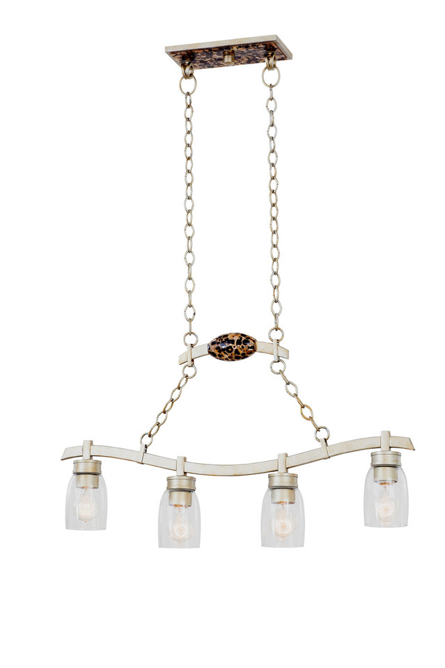 Kalco - 7215TS - Four Light Island Pendant - Largo - Tarnished Silver