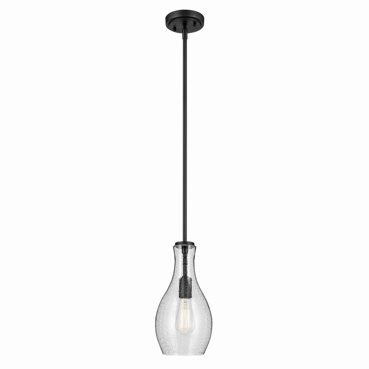 Kichler - 42456BKCS - One Light Pendant - Everly - Black