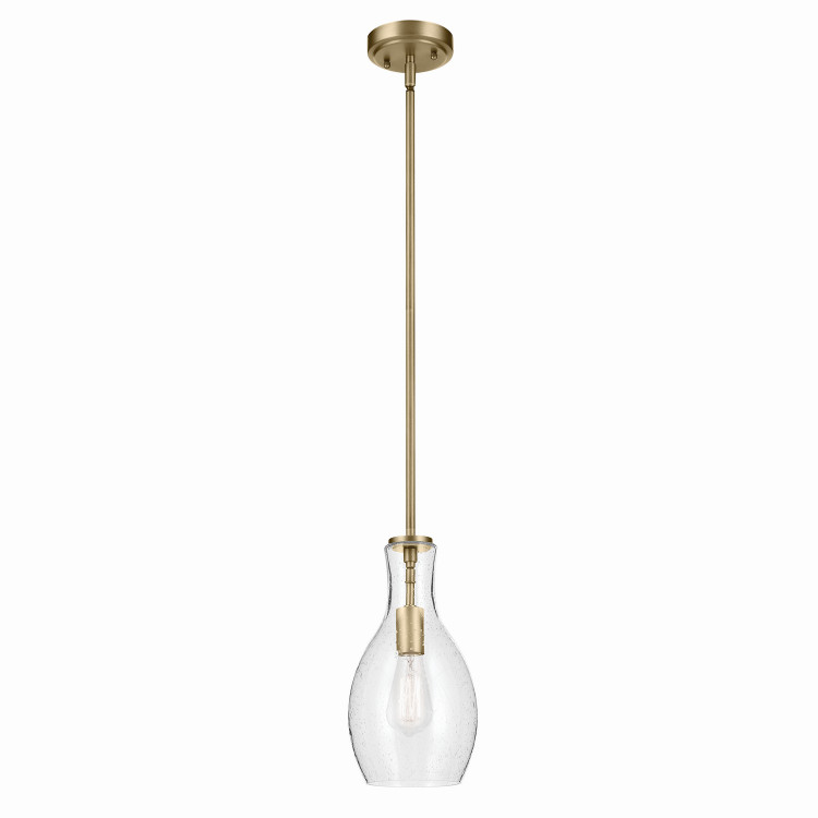 Kichler - 42456NBRCS - One Light Pendant - Everly - Natural Brass