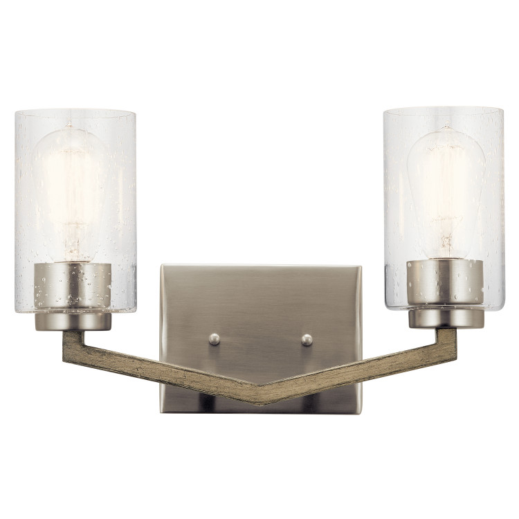 Kichler - 45033DAG - Two Light Bath - Deryn - Distressed Antique Gray