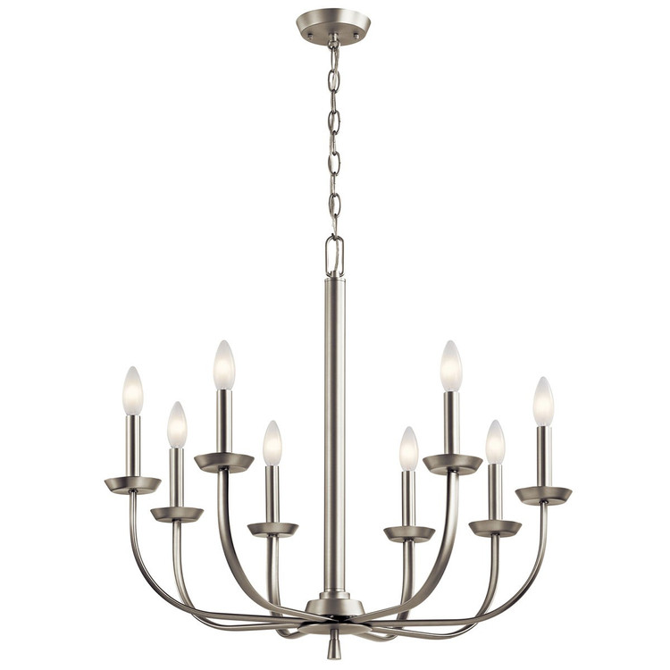 Kichler - 52388NI - Eight Light Chandelier - Kennewick - Brushed Nickel