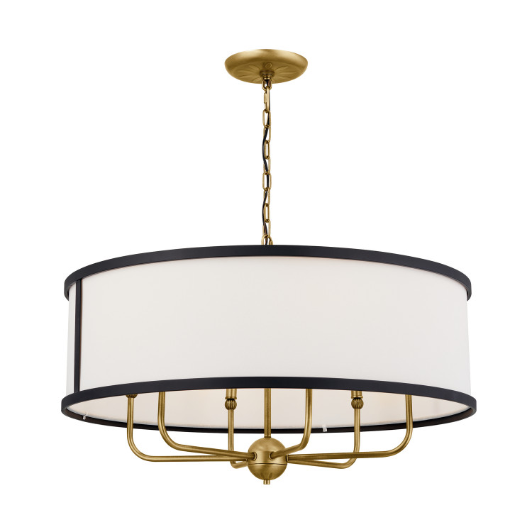 Kichler - 52466NBR - Six Light Chandelier - Heddle - Natural Brass