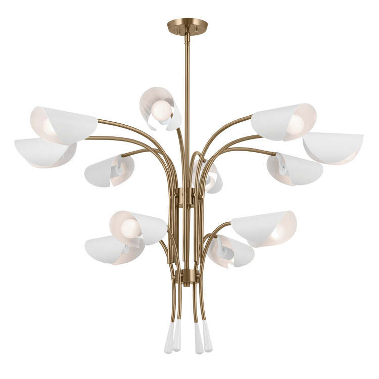 Kichler - 52561CPZWH - 12 Light Chandelier - Arcus - Champagne Bronze