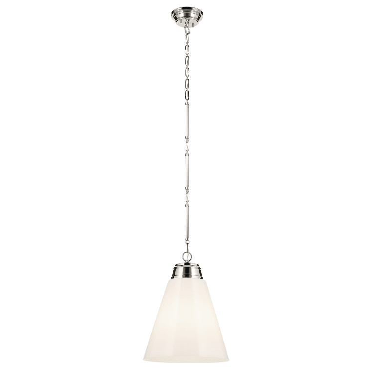 Kichler - 52662PN - One Light Pendant - Marsailli - Polished Nickel