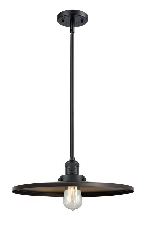 Innovations - 201S-BK-MFR-BK-16-LED - LED Mini Pendant - Franklin Restoration - Matte Black