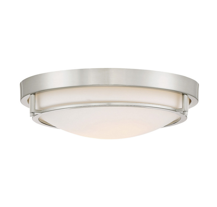Meridian - M60019BN - Two Light Flush Mount - Mflus - Brushed Nickel
