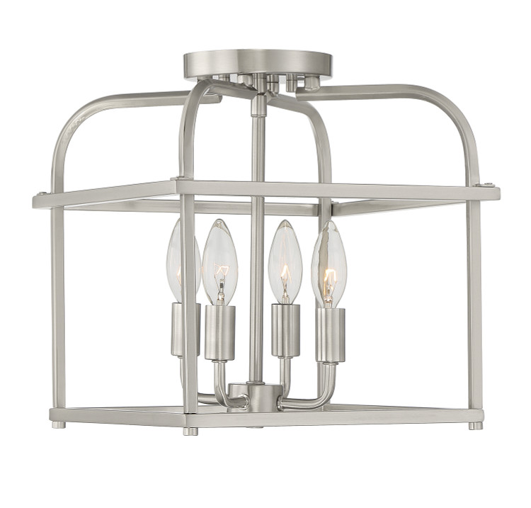 Meridian - M60061BN - Four Light Semi-Flush Mount - Brushed Nickel