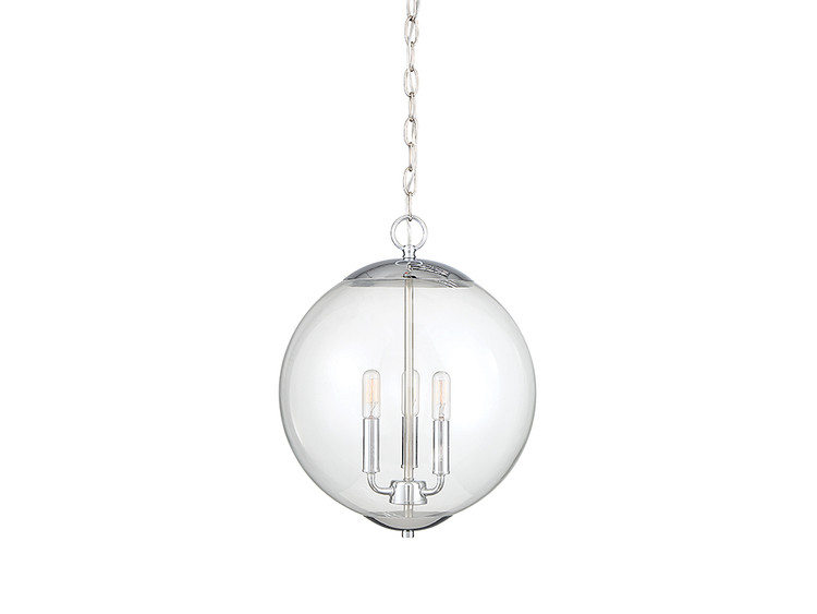 Meridian - M70060CH - Three Light Pendant - Mpend - Chrome