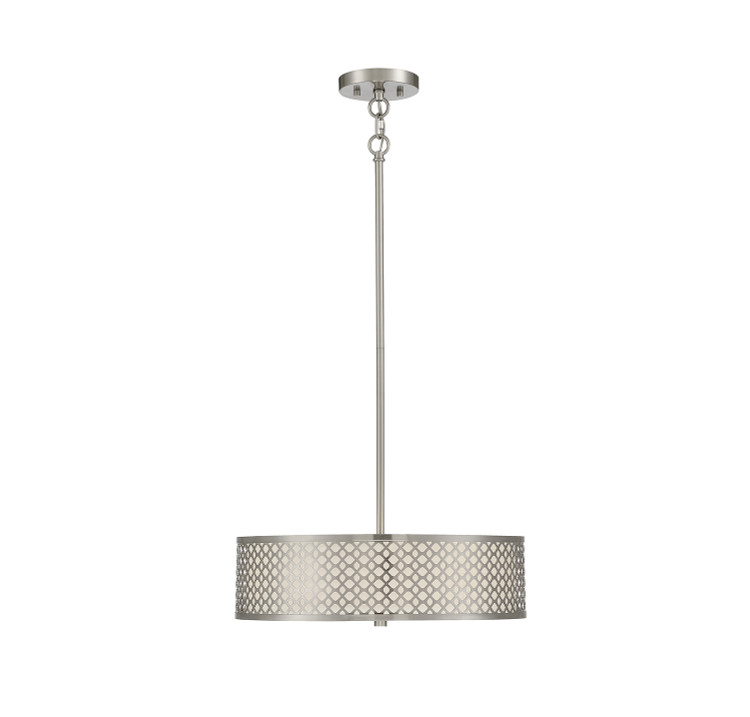 Meridian - M70108BN - Three Light Pendant - Brushed Nickel