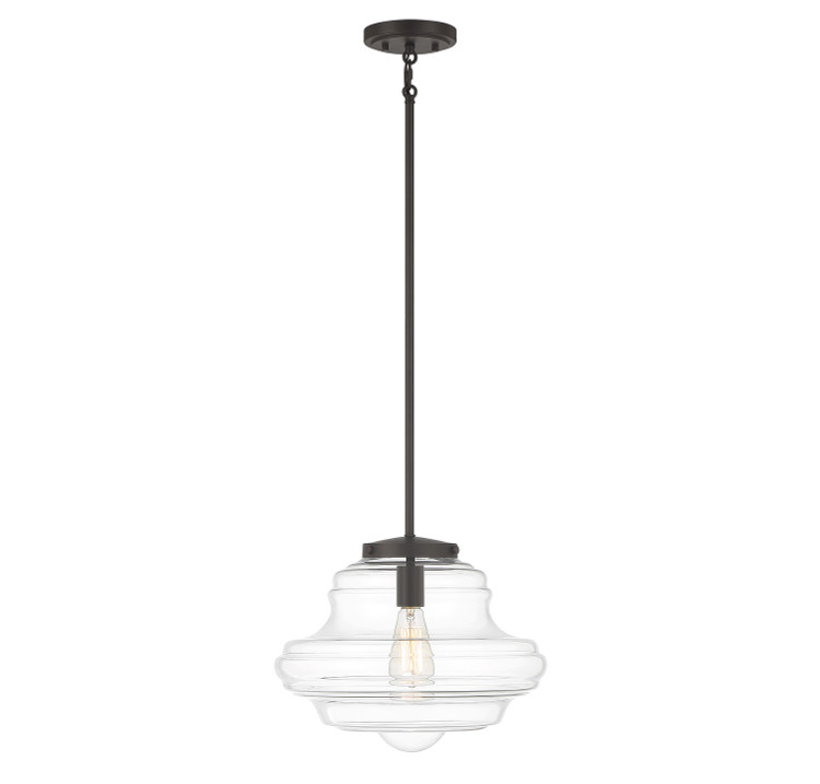 Meridian - M7022ORB - One Light Pendant - Oil Rubbed Bronze