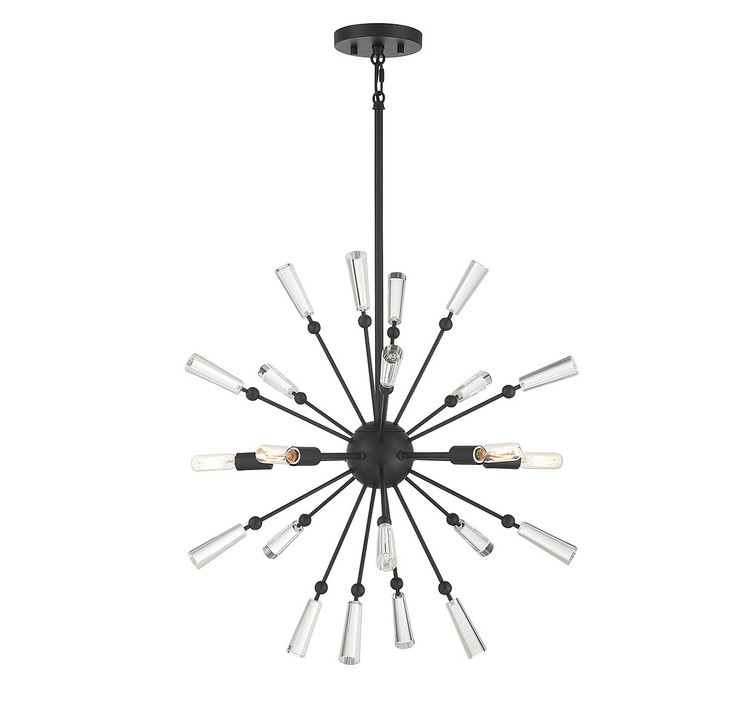 Meridian - M7028MBK - Five Light Pendant - Matte Black