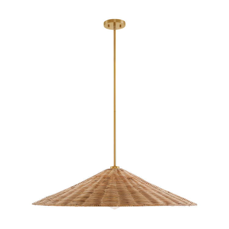 Meridian - M7042NB - One Light Pendant - Natural Brass