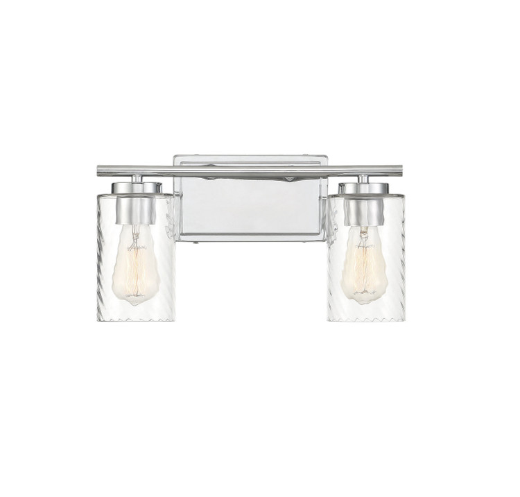 Meridian - M80037CH - Two Light Bathroom Vanity Light - Mbath - Chrome