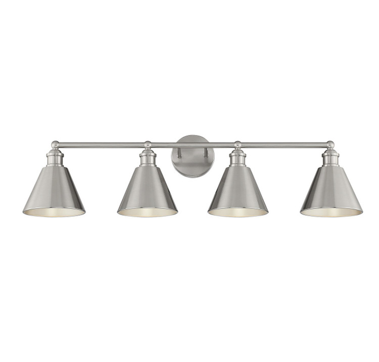 Meridian - M80065BN - Four Light Bathroom Vanity Light - Brushed Nickel