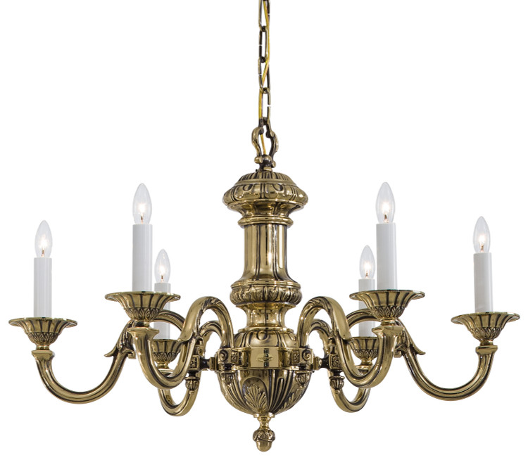 Metropolitan - N700206 - Six Light Chandelier - Metropolitan Family - Classic Brass