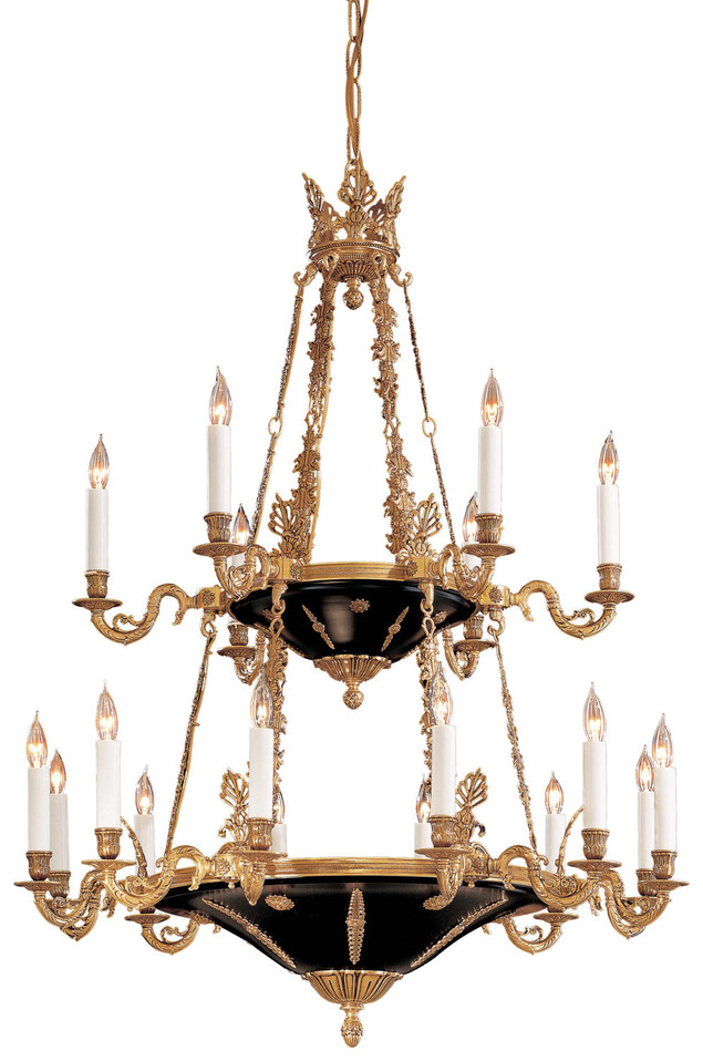 Metropolitan - N850220 - 18 Light Chandelier - Metropolitan Family - Doré Gold With Black