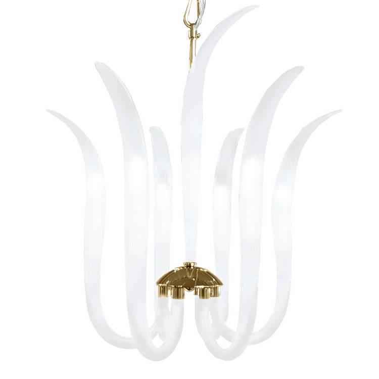 Metropolitan - N9906 - Six Light Pendant - Cisne - Polished Nickel