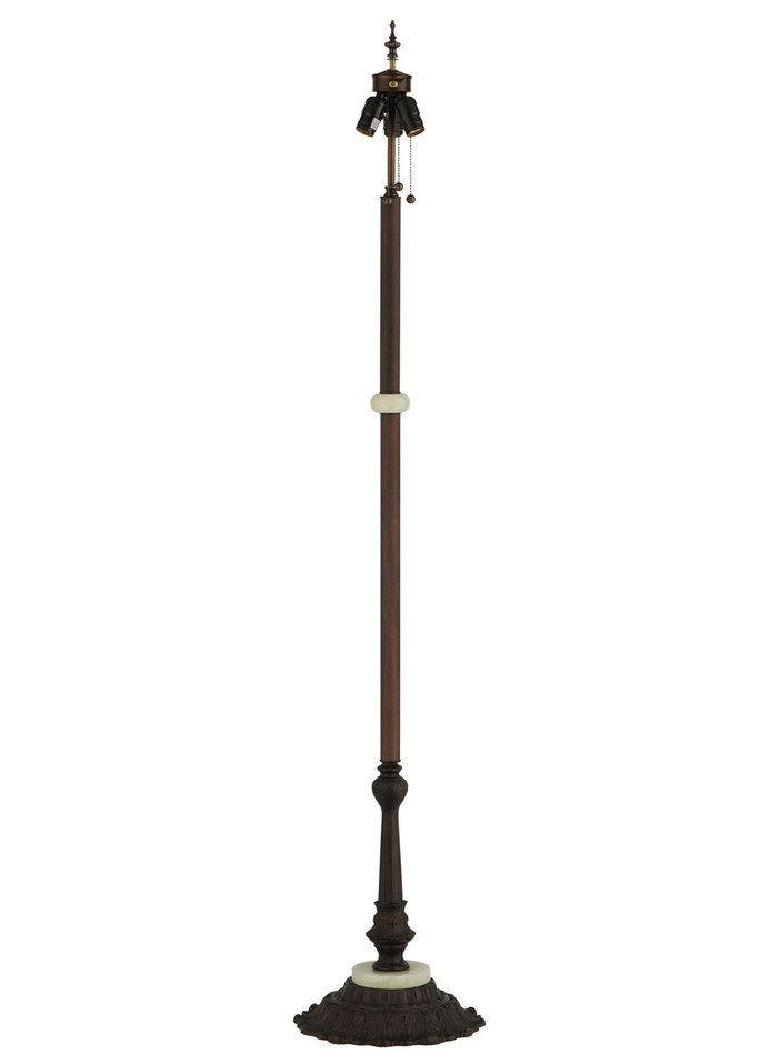 Meyda Tiffany - 10117 - Three Light Floor Base - Onyx - Mahogany Bronze