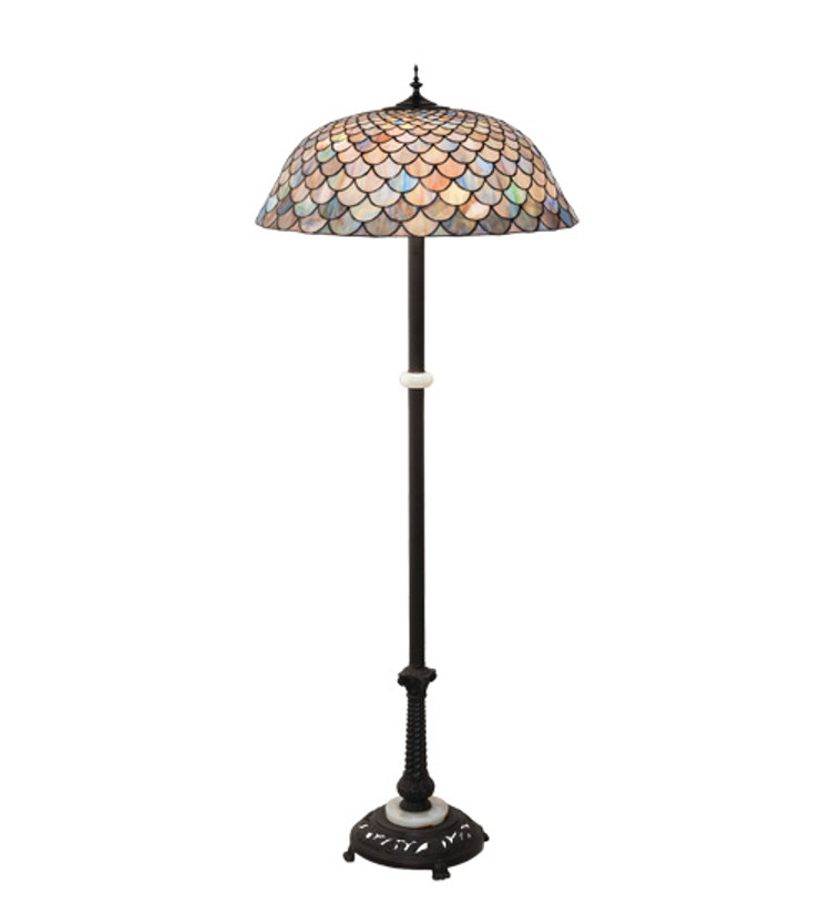 Meyda Tiffany - 108588 - Three Light Floor Lamp - Tiffany Fishscale