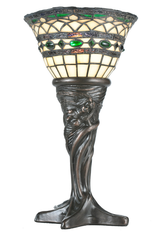 Meyda Tiffany - 108936 - One Light Mini Lamp - Tiffany Roman - Mahogany Bronze