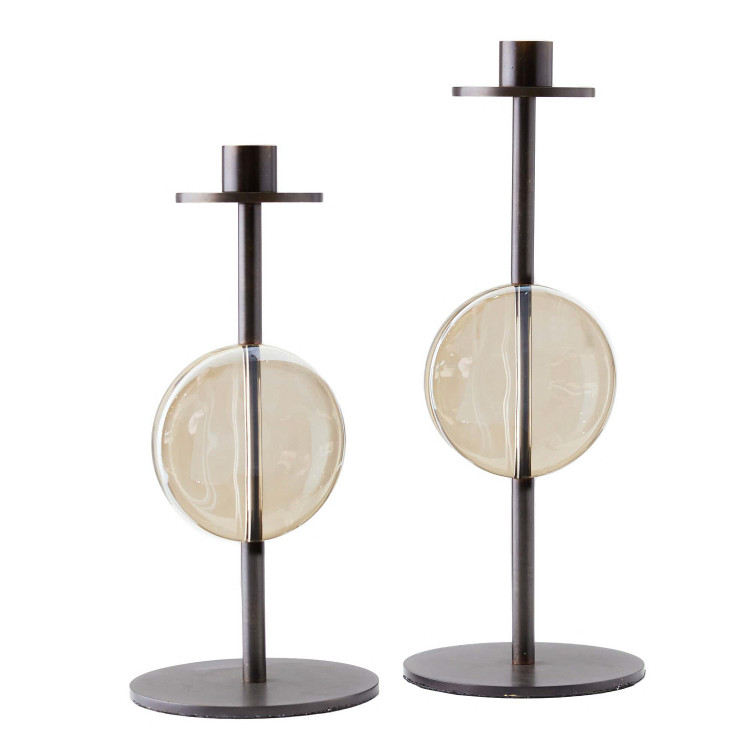 Arteriors - ACC02 - Candleholders Set of 2 - Terrell - Champagne Arteriors - ACC02 - Candleholders Set of 2 - Terrell - Champagne