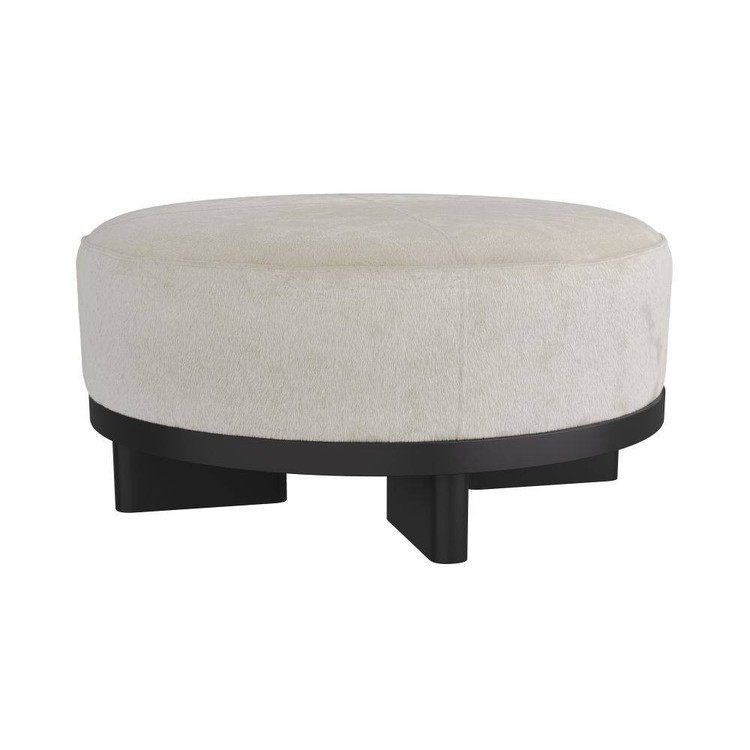 Arteriors - FOI10 - Ottoman - Aurora - White Hair on Hide