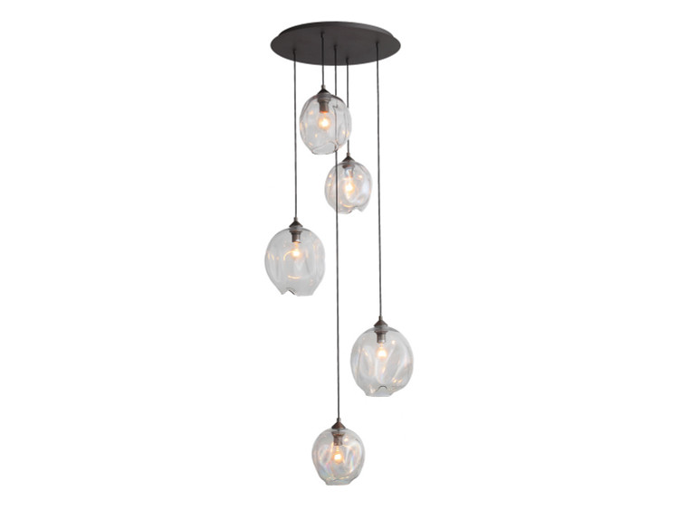 Avenue Lighting - HF8145-DBZ-CL - Five Light Pendant - Sonoma Ave. - Dark Bronze