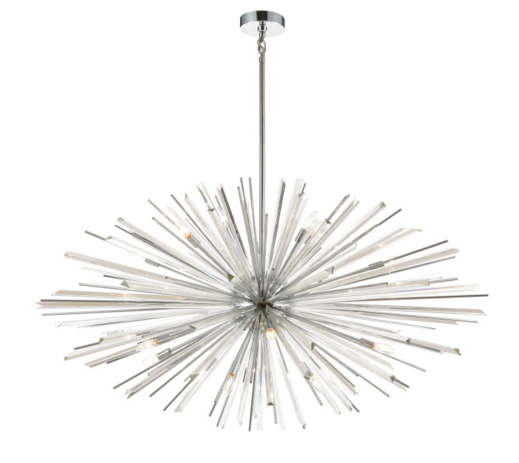 Avenue Lighting - HF8200-CH - 18 Light Chandelier - Palisades Ave. - Chrome With Clear Glass