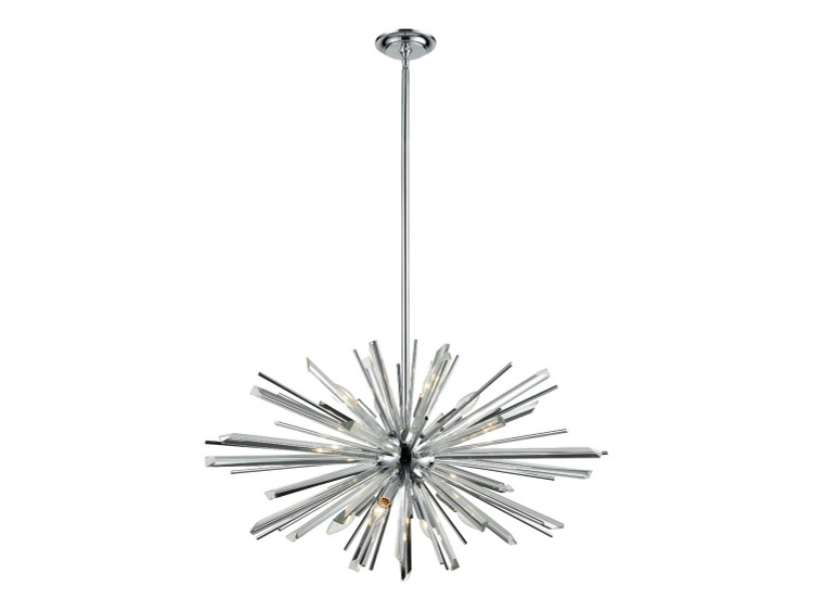 Avenue Lighting - HF8202-CH - Eight Light Chandelier - Palisades Ave. - Chrome With Clear Glass