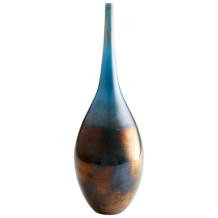 Cyan - 09650 - Vase - Iridescent Sunset Cyan - 09650 - Vase - Iridescent Sunset