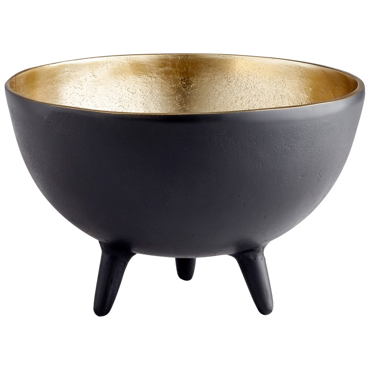 Cyan - 10636 - Bowl - Matt Black And Gold