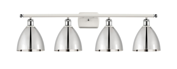 Innovations - 516-4W-WPC-MBD-75-PC - Four Light Bath Vanity - Ballston - White Polished Chrome