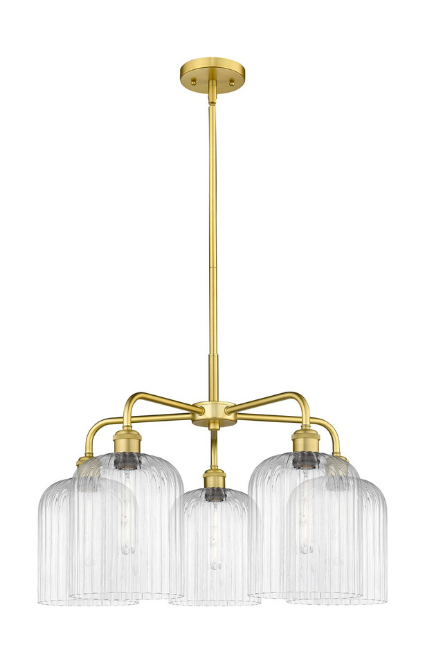 Innovations - 516-5CR-SG-G559-8CL - Five Light Chandelier - Ballston - Satin Gold