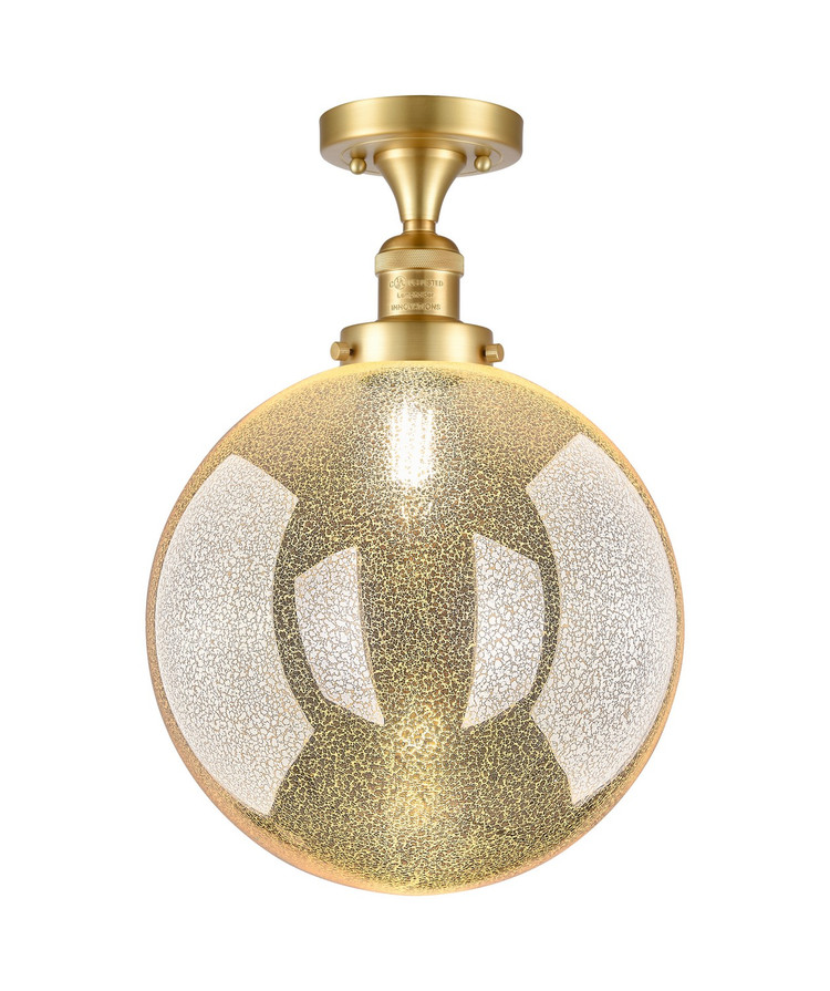 Innovations - 517-1CH-SG-G208-12 - One Light Semi-Flush Mount - Franklin Restoration - Satin Gold