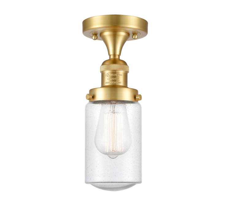 Innovations - 517-1CH-SG-G314 - One Light Semi-Flush Mount - Franklin Restoration - Satin Gold