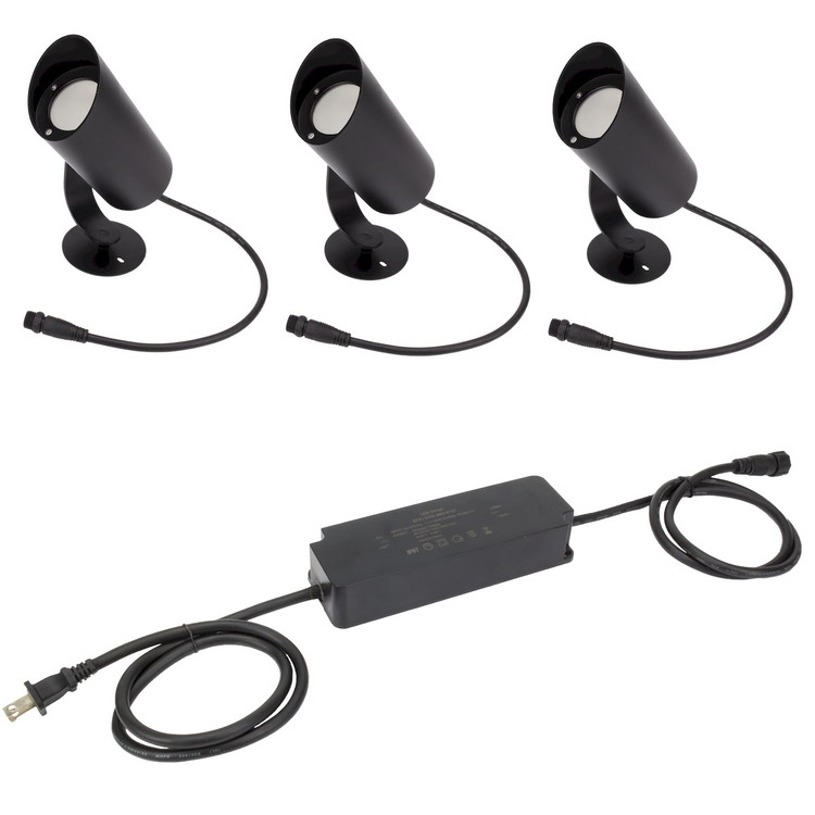 American Lighting - SPKPL-LDS-RGBTW-3KIT-BK - Landscape 3 Piece Kit - Spektrum+ Landscape - Black