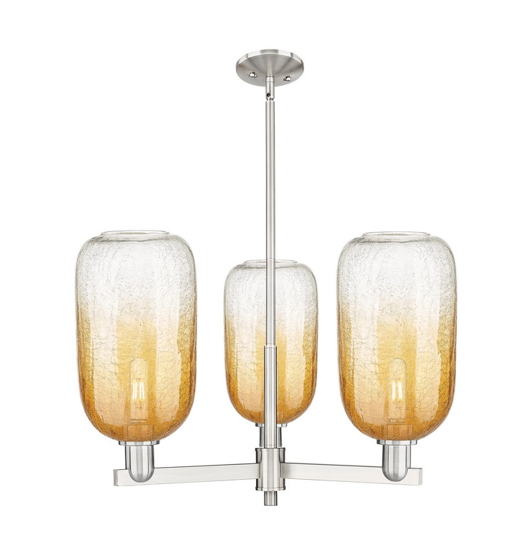 Innovations - 716-3CR-SN-G482-7AM - Three Light Flush Mount - Arcadia - Satin Nickel