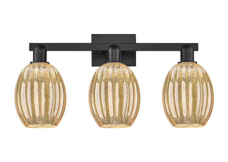 Innovations - 716-3W-BK-G459-6ME - Three Light Bath Vanity - Arcadia - Matte Black