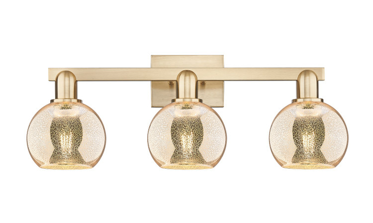 Innovations - 716-3W-CB-G128-6 - Three Light Bath Vanity - Arcadia - Champagne Bronze
