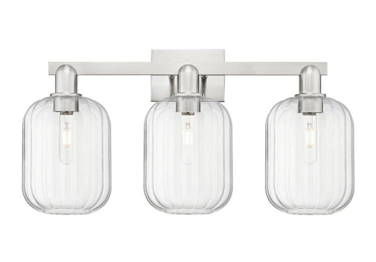 Innovations - 716-3W-SN-G460-7CL - Three Light Bath Vanity - Arcadia - Brushed Satin Nickel