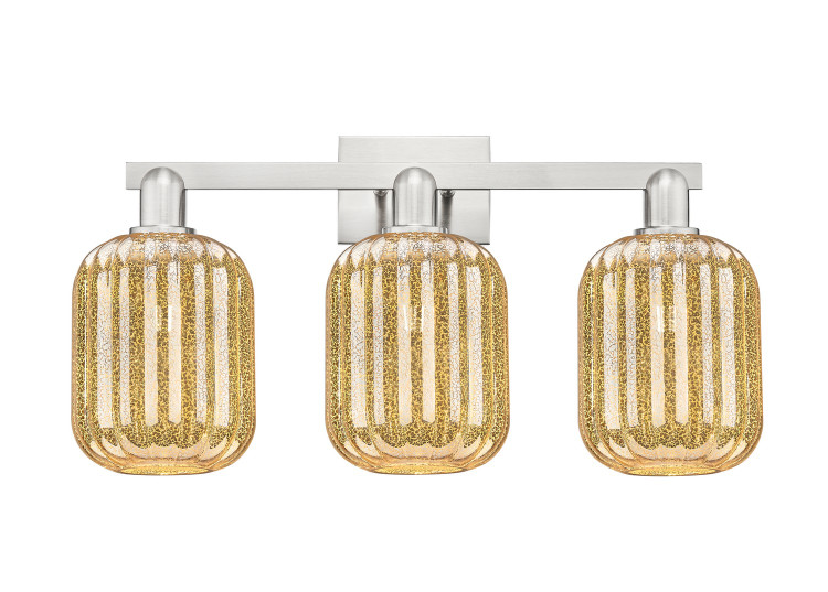 Innovations - 716-3W-SN-G460-7ME - Three Light Bath Vanity - Arcadia - Brushed Satin Nickel